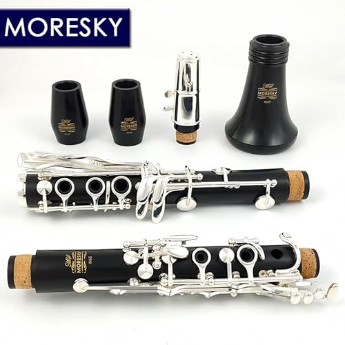 Moresky clarinete Bb/sib ébano madeira 18 chaves (18 Chave de prata)