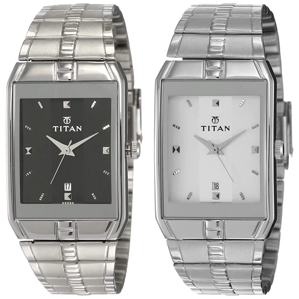 Titan Men Karishma White,Black, Silver, Stainless Steel Analog Watches Combo - Nh9151Sm02A,Nh9151Sm01A (B07WZC4JJF) Amazon Price History, Amazon Price Tracker