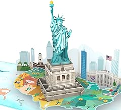 MOKIO® Pop-Up Karte – Freiheitsstatue in Amerika – 3D Geburtstagskarte für einen USA Urlaub, New York Grußkarte zum Geburtstag