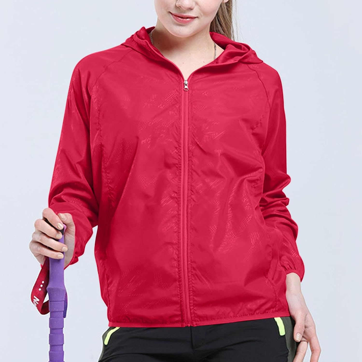 Womens Mens Waterproof Cycling Rain Jackets Lightweight Windproof Coat | UV Sun Protection Hiking Rash Guard Lightweight Packable Running Outdoor Hiking Windbreaker