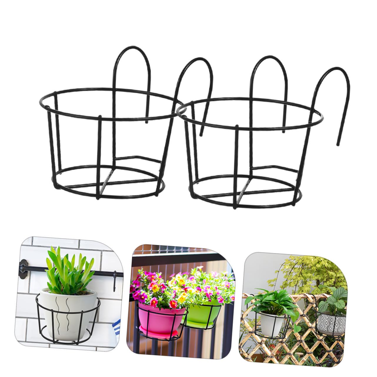 SUPVOX 6pièces Supports Muraux Pour Jardinières Lot De Suspensions De Jardinière Intérieure Supports Balcon De Extérieure Pour Plantes