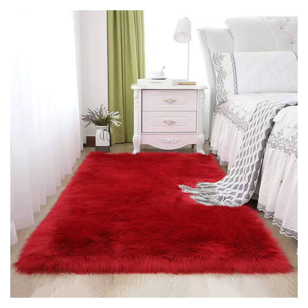 Tapis à poils longs pour chambre d'enfant doux