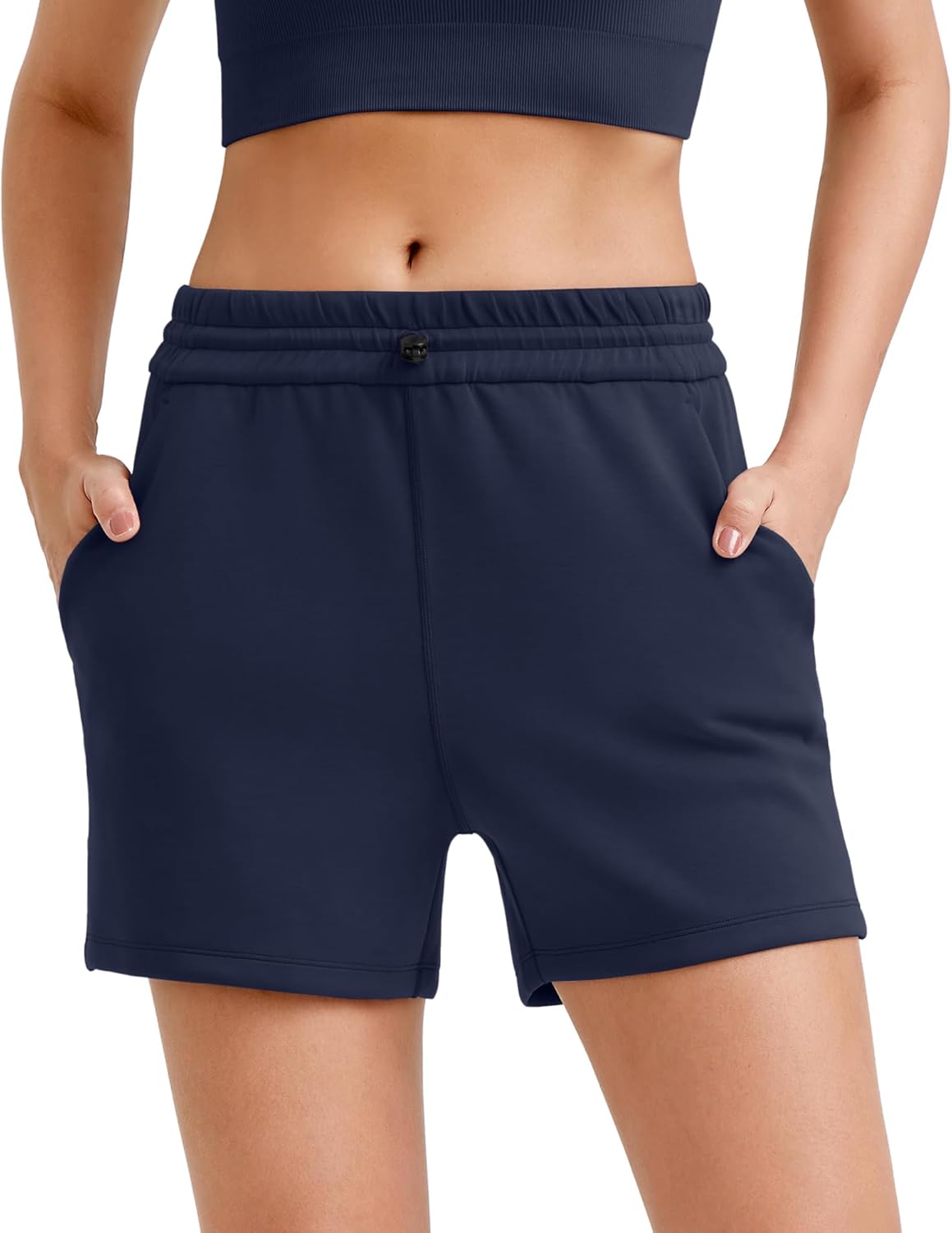 G4Free Athletic Shorts for Women Shockcord Sweat Shorts Summer Casual Lounge Shorts with Pockets Smoofit Modal Soft - Image 5