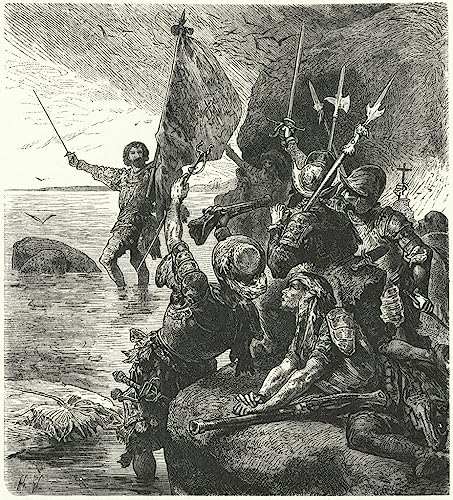 Impression prints toile Vasco Nunez De Balboa, chef-d'œuvre Hermann Vogel