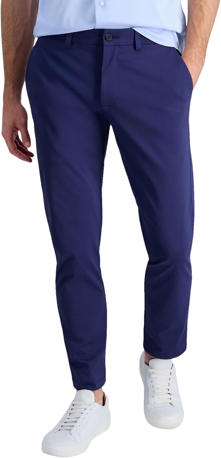 Haggar Mens Sport Travel Performance Stretch Straight Fit Casual Pant