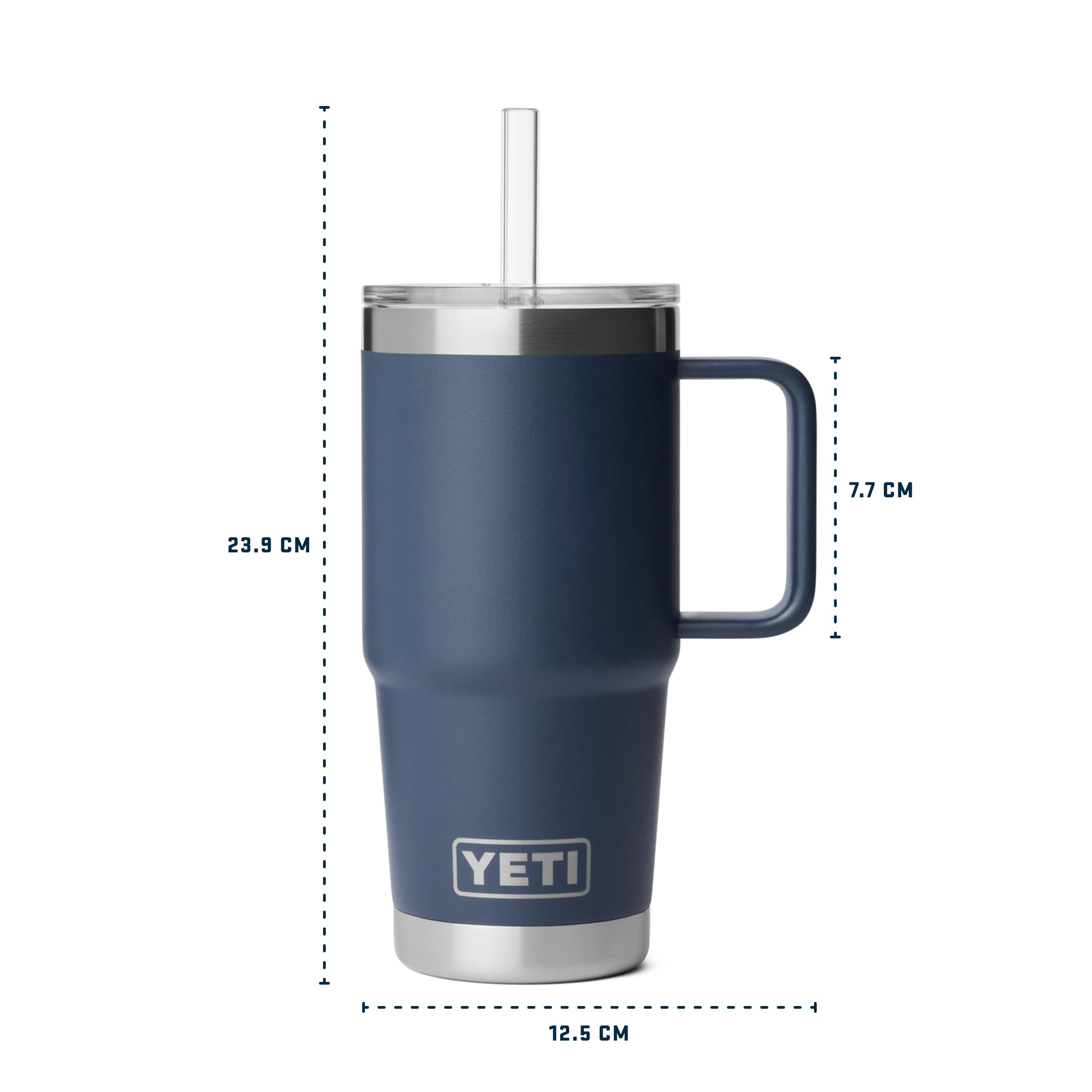 YETI Rambler - Taza de acero inoxidable aislada al vacío con tapa Stronghold, rosa tropical, 739 ml