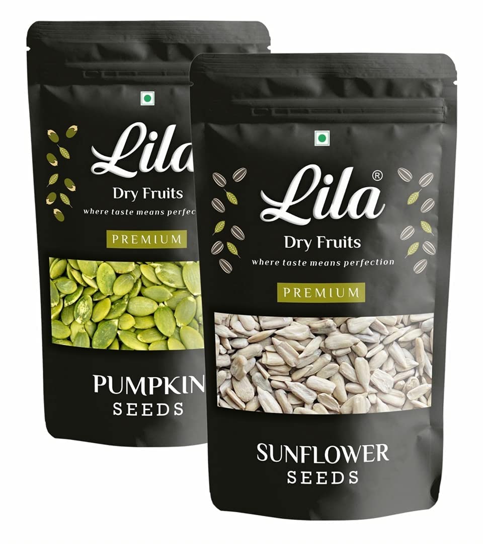LILA DRY FRUITS Sunflower & Pumpkin Seeds Combo 200 Gms Pouch Each for Healthy heart, Restful sleep, Boosted energy and Weight managemen​t Immunity Booster Diet Food - All Premium | HEALTHY SNACKS (B09VJTKC4T) Amazon Price History, Amazon Price Tracker
