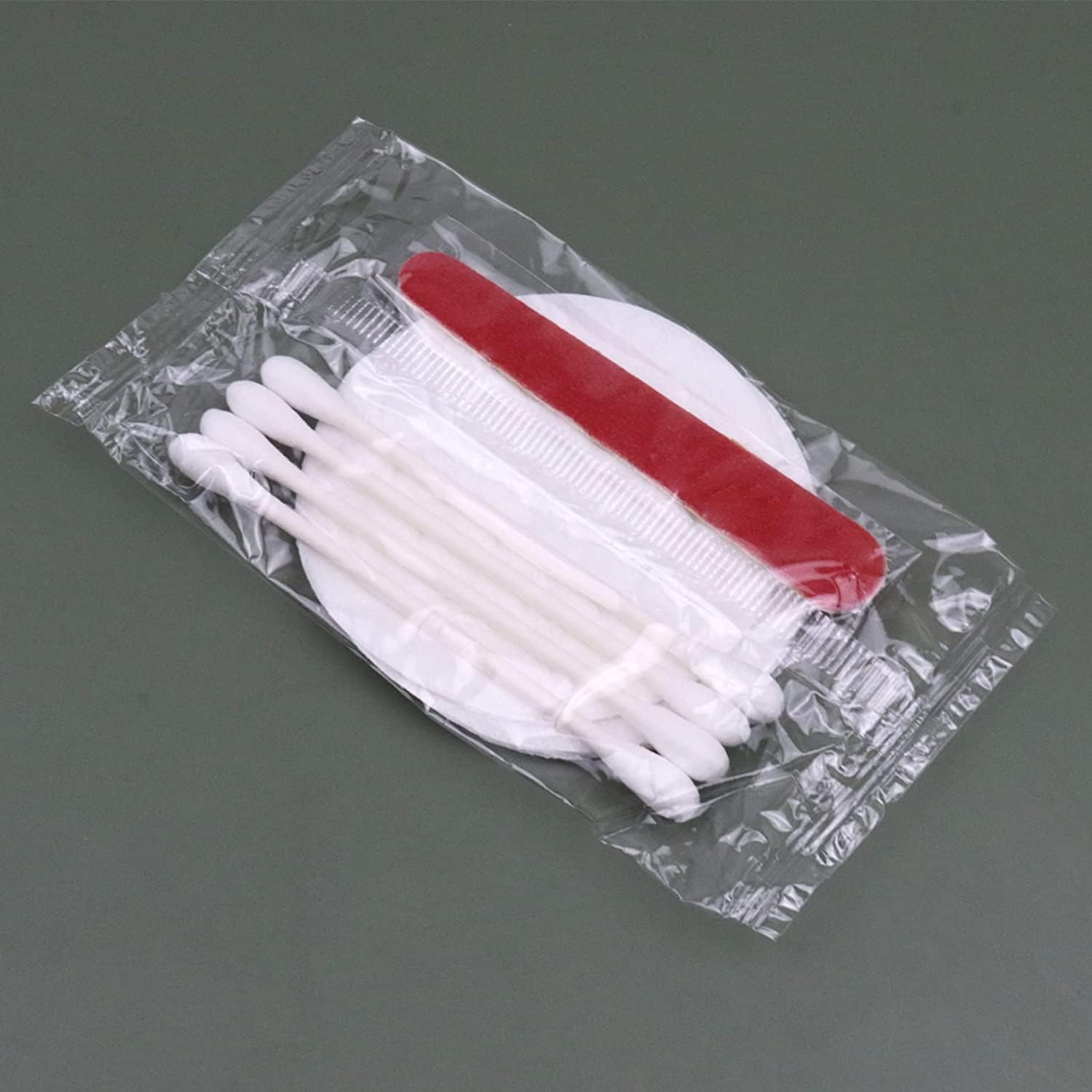 100 Pack Disposable Toothbrushes Bundle with 100 Pack Hotel Vanity Kit Cotton Swabs