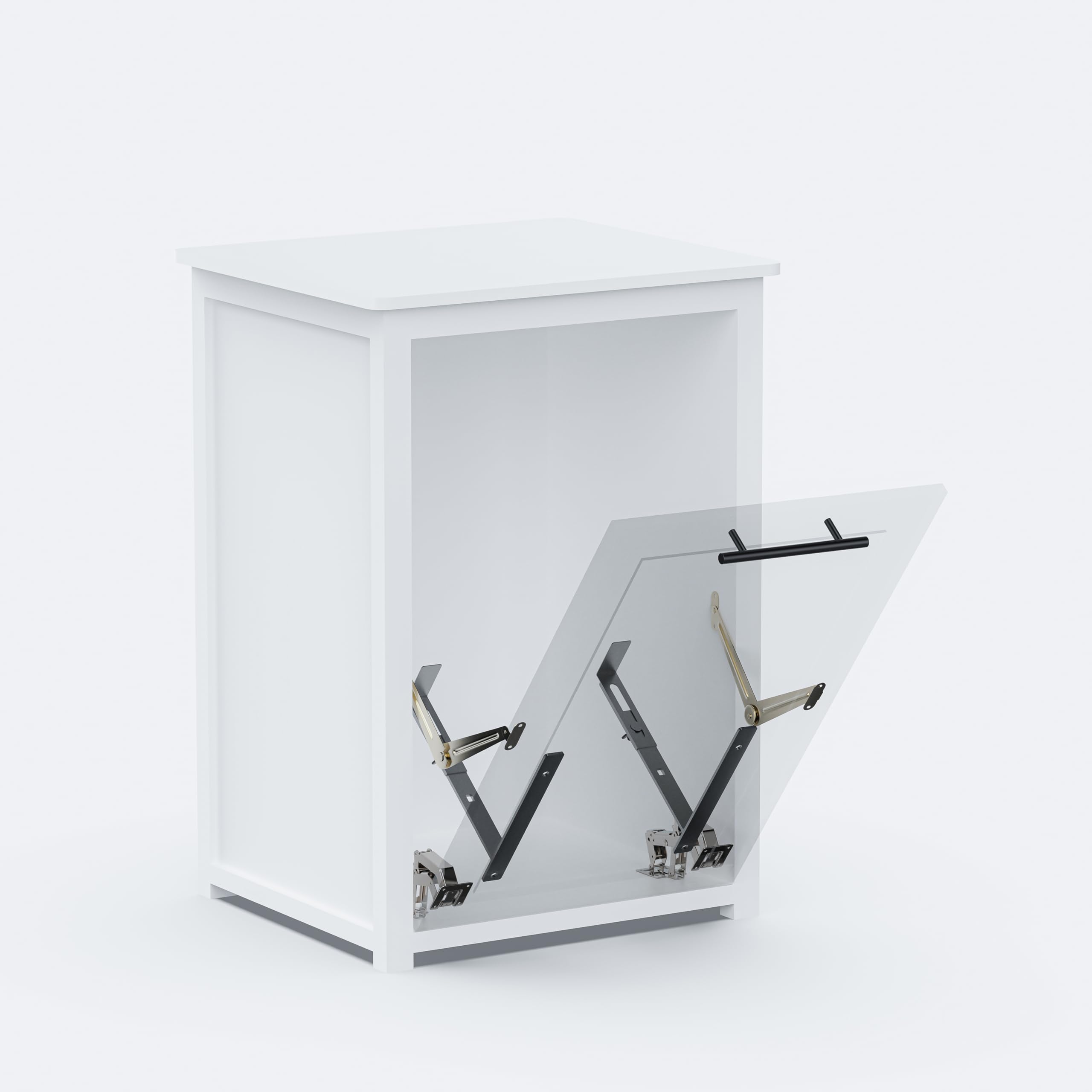 Photo 1 of BELVOIR HOME Tilt-Out Trash Can Cabinet or Tilt-Out Laundry Hamper Cabinet Conversion Kit – Hidden Storage for Kitchen Garbage Up to 50 Pound Bin, Easy DIY Install, Universal Width Fit