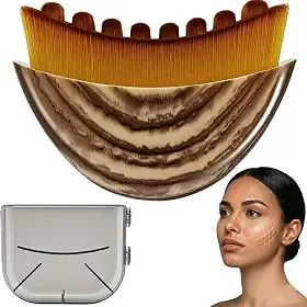 Escova Facial Linfática de Contorno, Cerdas Ultra Macias, Drenagem Linfática, Reduz Inchaço, Modela Queixo e Mandíbula