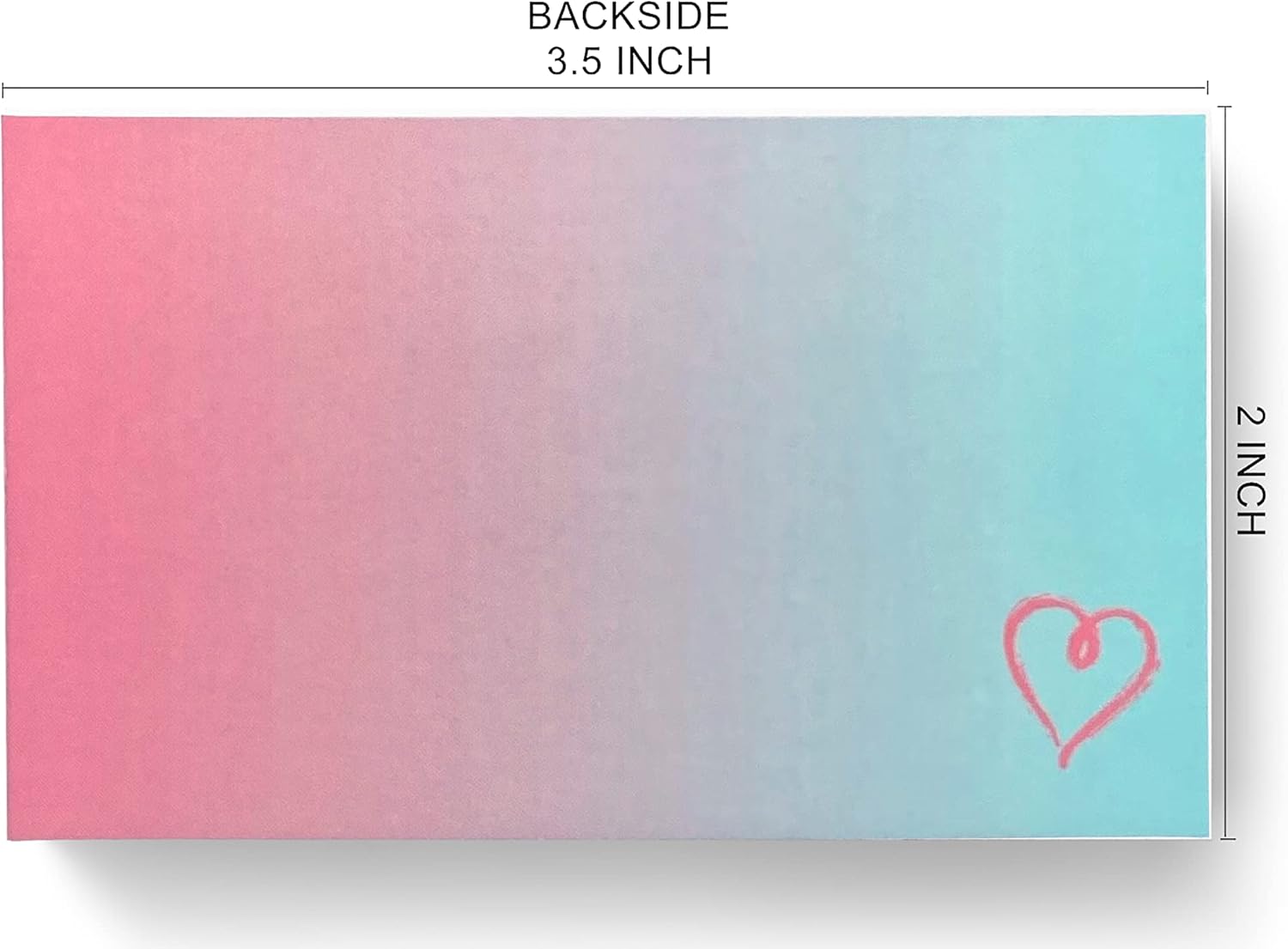 RXBC2011 100 Little Thank You Cards Gold Heart Design Bulk Thank you Notes for All Occasions 3.5 x 2 Inch Multicolor - Image 3