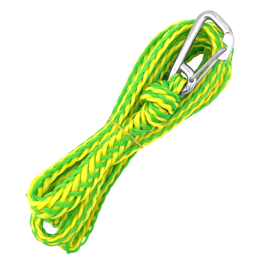 Kajak Abschleppseil, 2,1m/7ft Nylon Geflochtene Leine mit Clip, Dock-Leinen, Robustes Schwimmseil für Kajak-Schleppleine