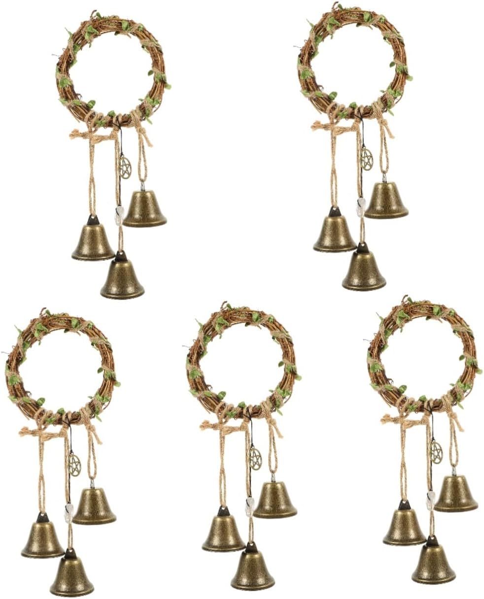 HOLIDYOYO 5個 ベル 風 チャイム ホーム 装飾 パティオ 吊り下げ 装飾品 魔女 もの 魔女 鐘 工芸品 魔女 消耗品