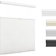 BlindsAvenue Cordless Top Down Bottom Up Cellular Honeycomb Shade, 9/16" Single Cell, Light Filtering, Cotton White, Size: 29" W x 48" H