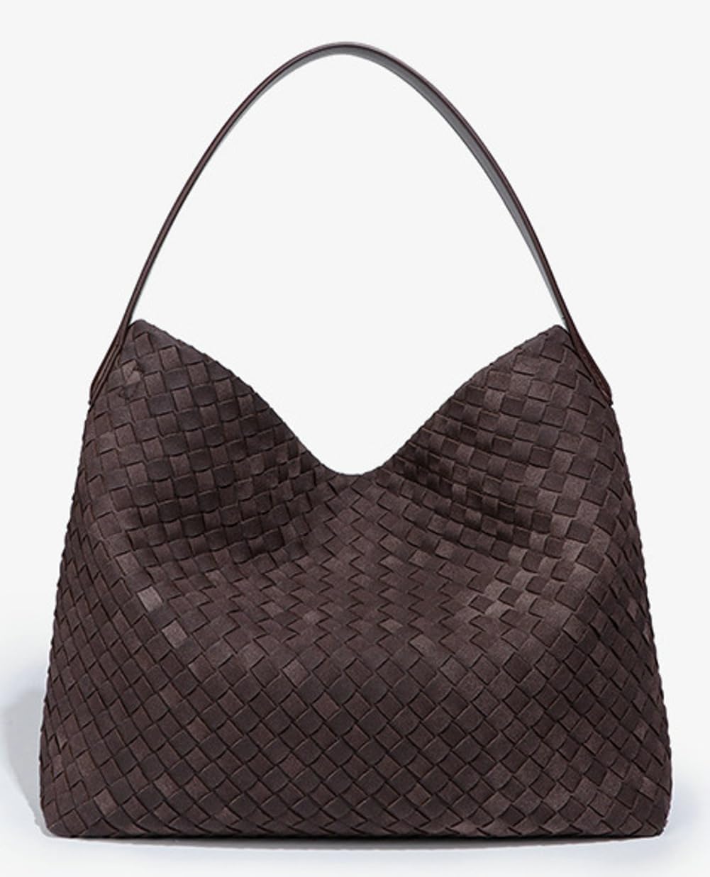 Slouchy Suede Woven Hobo Bags Women Trendy Suede Purse Crossbody Crescent Shoulder Satchel Bag Top Handle Tote Handbag | Slouchy, Woven, Trendy, Suede Purse, Crescent - Image 3