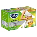 Tetley Green Tea Slim Care, With Added L-Carnitine, Helps Burn Body Fat, Boosts Energy, Low Calories, Delicious Natural Lemon and Honey Flavours, Makes 25 cups gallery image