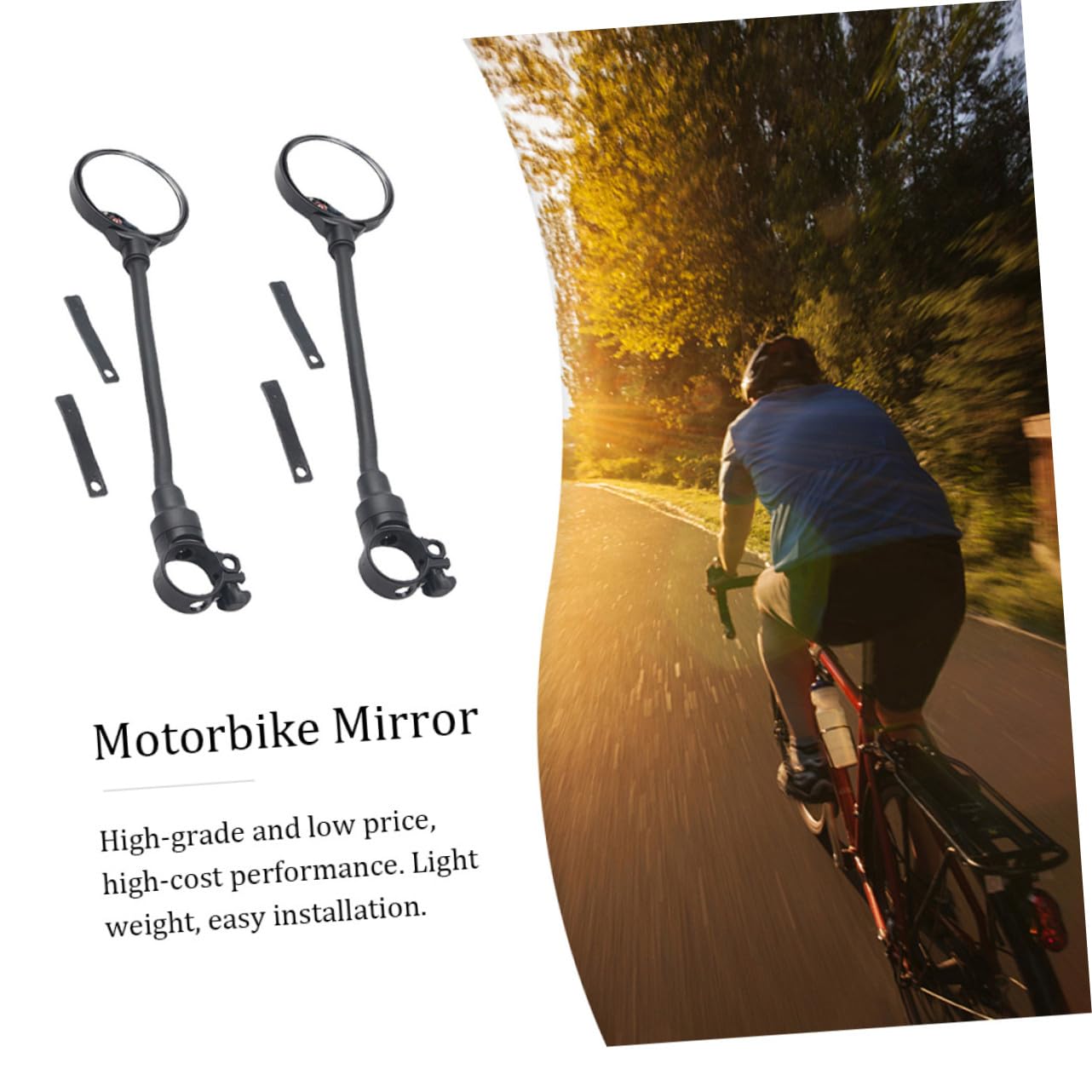 Gatuida 2piezas Espejos Retrovisores Aplicables para Manillar de Bicicleta y Motocicleta Retrovisores Giratorios para Ciclismo Ajustables Manguera del Espejo Retrovisor