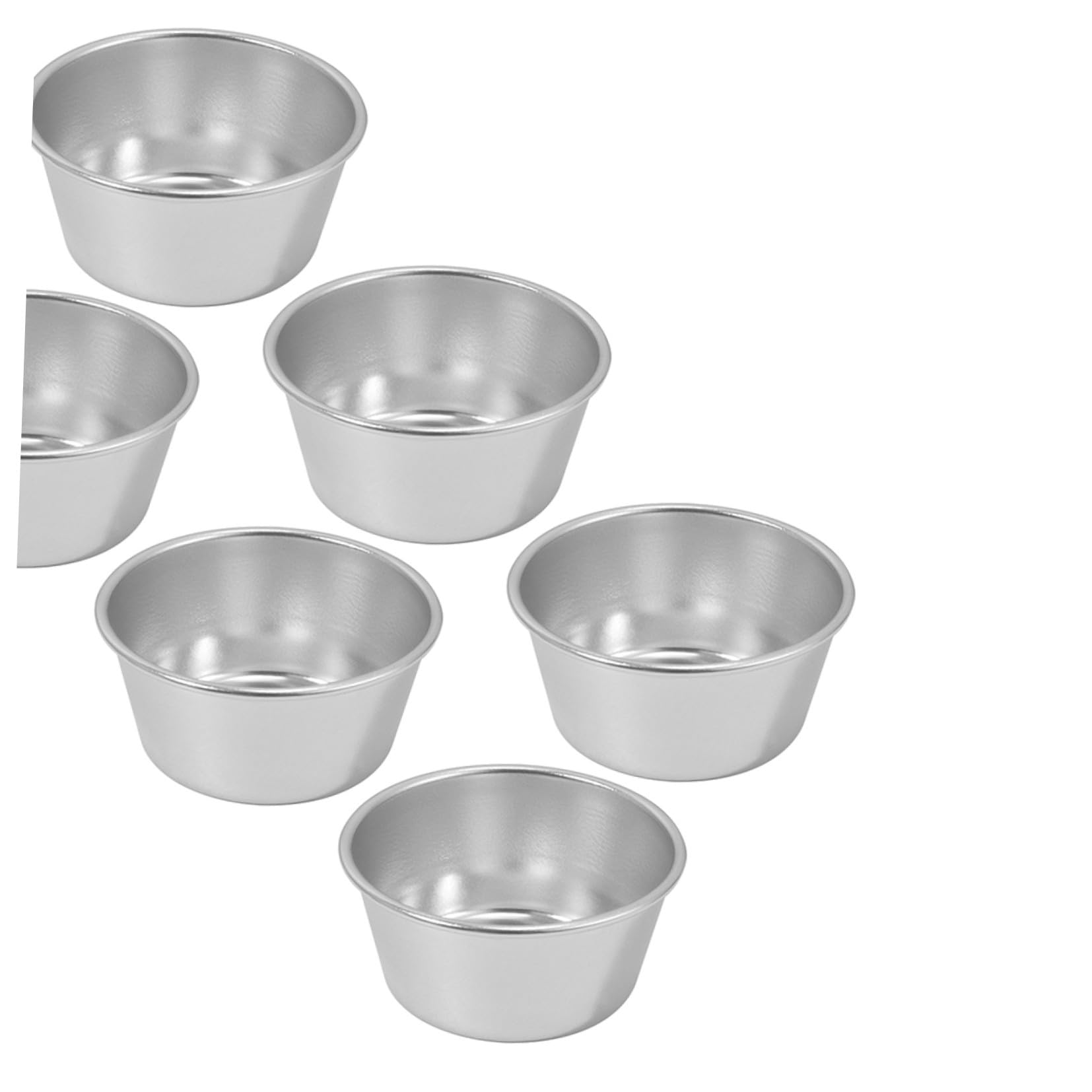 Alipis 30 Pièces Tasses à Pudding Antiadhésives Moules à Gâteaux Ronds Tasse à Muffins Moule à Gâteau Rond Mini-moules à Gâteaux Moules à Gâteaux En Aluminium Alliage D'aluminium Silver
