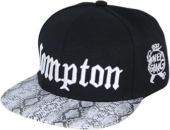 WITHMOONS Compton Flat Bill Snapback Cotton Hat Adjustable Baseball Cap YZ20270