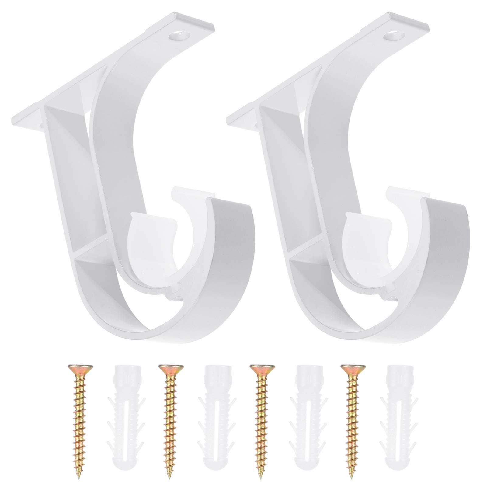 Buy Xinzistar 2 Curtain Rod Brackets Curtain Rail Brackets Curtain Pole