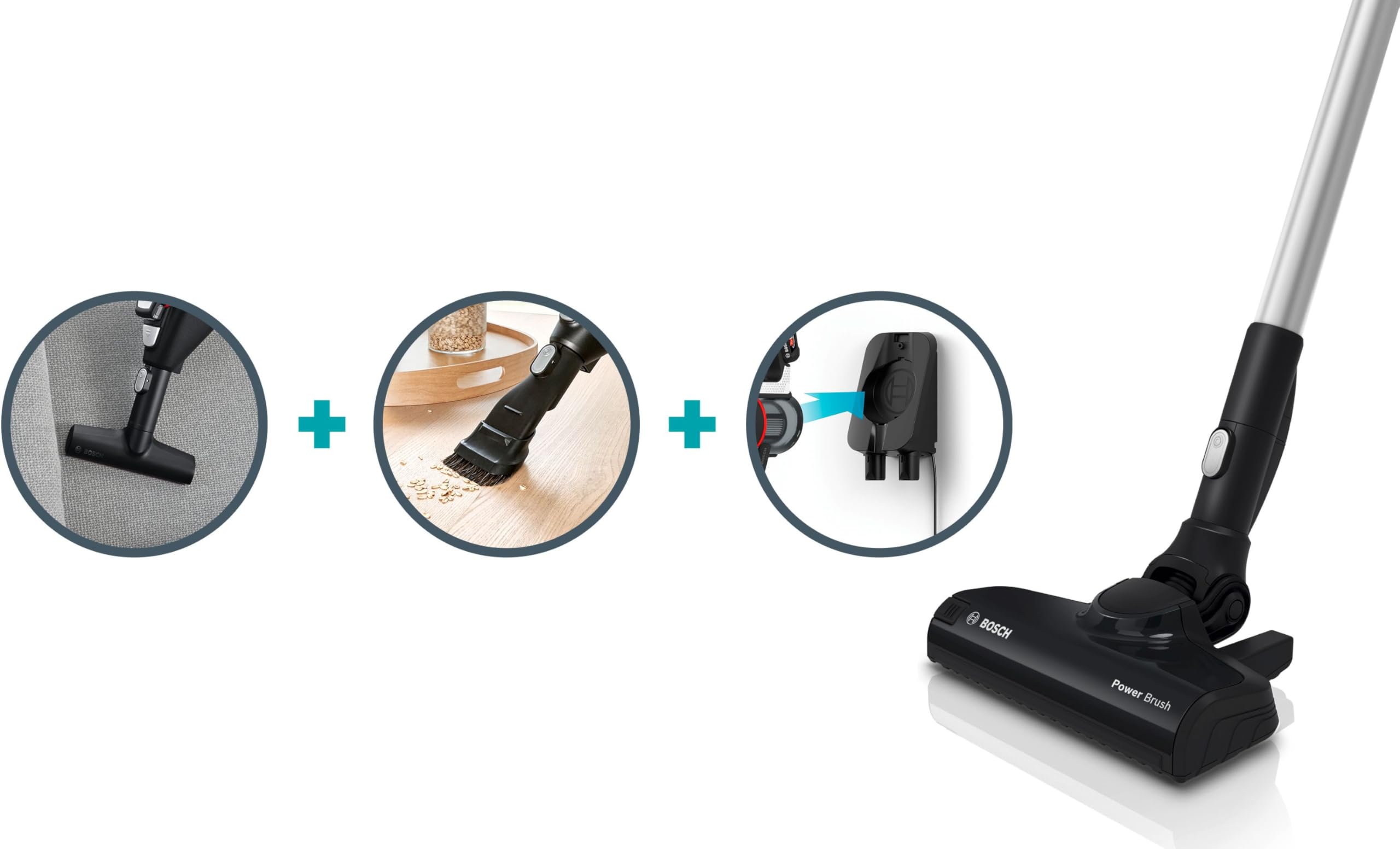 Bosch Unlimited Serie | 6 - Scopa Elettrica Ricaricabile, Aspirapolvere Multifunzione senza Fili e senza Sacco, 18V, Bianco