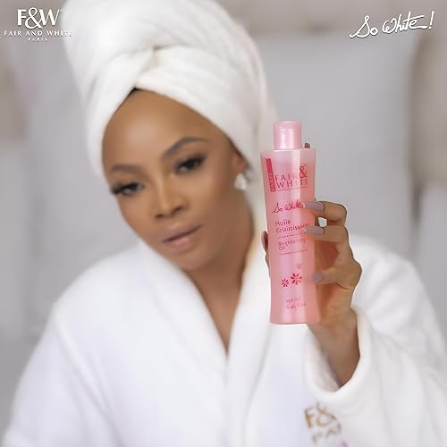 Miniatura 7 de FAIR & WHITE Aceite corporal So White, 8.45 onzas líquidas, con vitamina E, aceite de almendras y 'lumiskin', fórmula hidratante para arrugas,