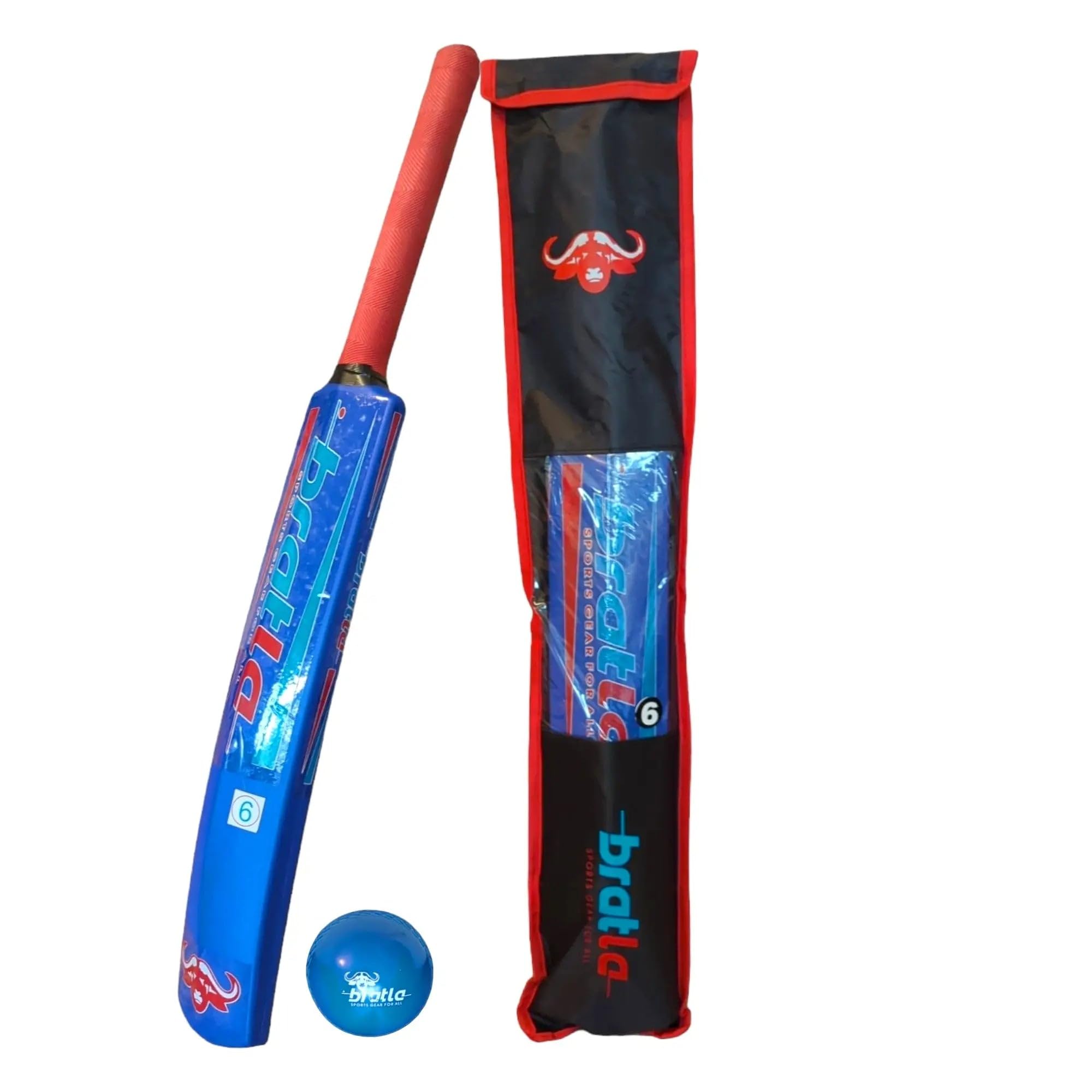 Cricket Plastic Set Kit - Blue Beach & Backyard Cricket Set Includes Bat, Ball & Carry Bag