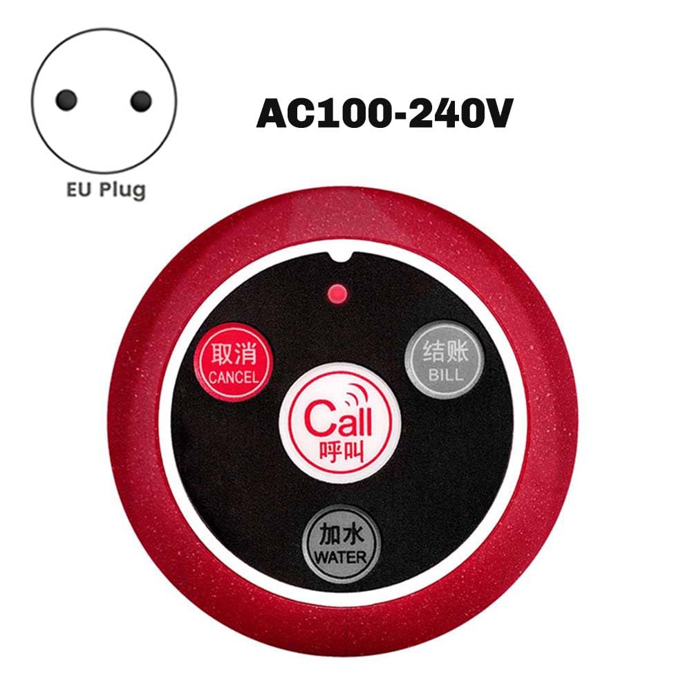 Wireless Calling System für Restaurants 2 Watch Waiter Pager 15 Restaurant Table Call Button Transmitter Wireless Calling System EU Plug