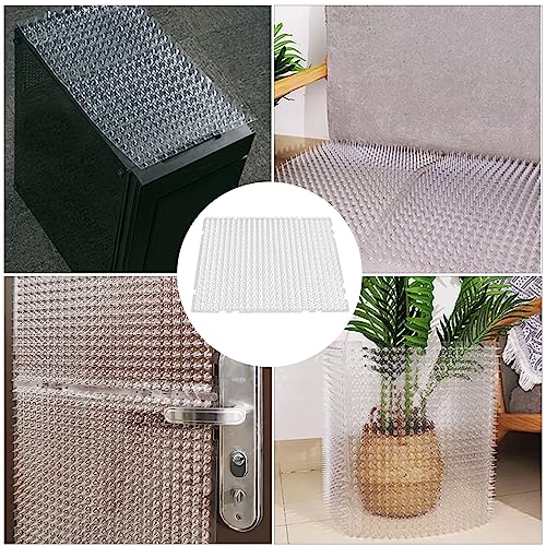 Katzenabwehrmatte für den Außenbereich,8 Stück Abwehr Gegen Katzen Wiederverwendbar Abschreckungsmatten für Katzen und Hunde,34 * 42cm Abschreckungstraining für drinnen und draußen,Spike-Mattengeräte