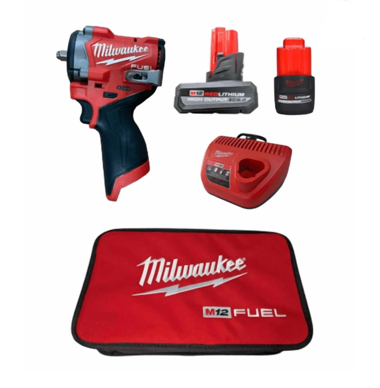 3/8" M12 Fuel® Stubby Impact Wrench Kit