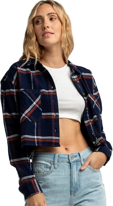 womens brown flannel shirt