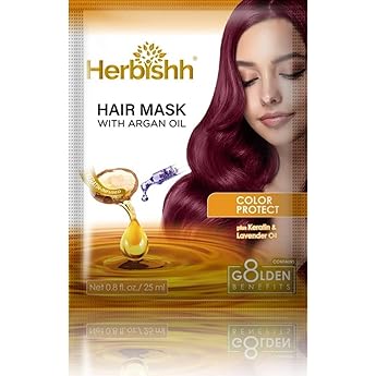 Herbishh Argan Hair Mask Intensive Care and Hydration for Healthier Hair 25g for Very Dry Weak Damaged Hair No Sulphates No Parabens