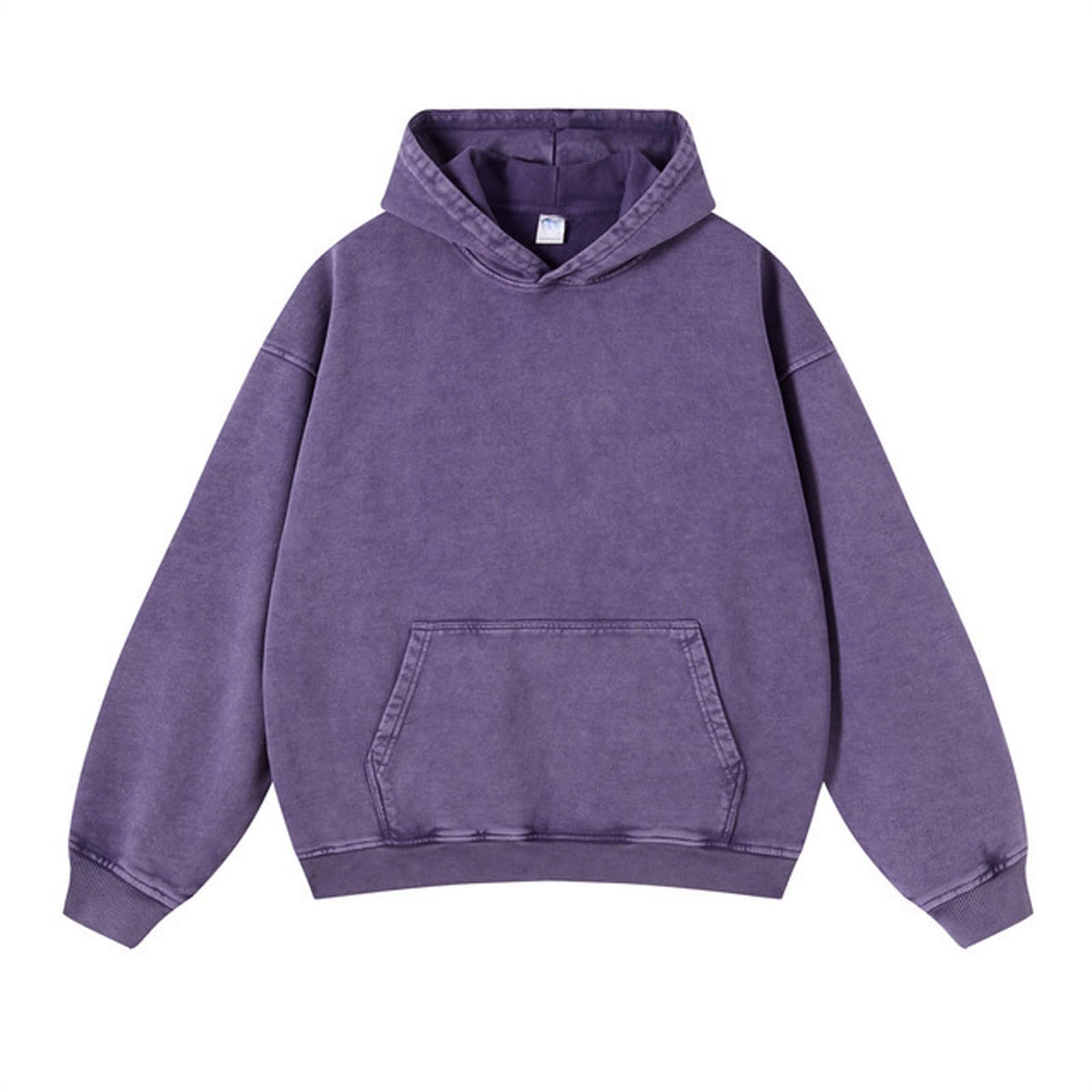 Genérico Sudadera Mujer con Capucha - Sudadera con Capucha Desgastada para Mujer Estilo Oversize Lavada Informal CóModa Y Suave con Forro Polar