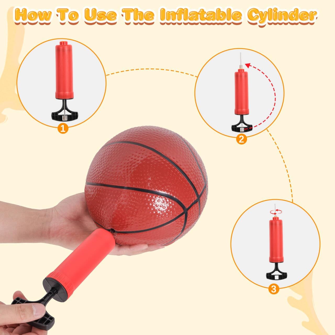 4pcs Mini Basketballs - 6 Inch Portable Rubber Balls for Toddlers with Pump, Suitable or Boys and Girls to Play Indoor and Outdoor, a Special Sports Gift for Toddlers Aged 3 Years Old and Above