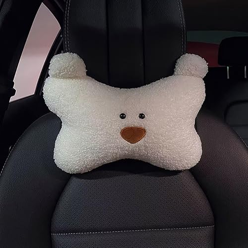 TOTATOWI Almohada cervical lumbar para reposacabezas de coche, almohada cervical para aliviar el dolor de cintura y cuello, almohada de lectura para