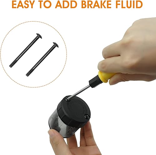 Miniatura 7 de Depósito de líquido de frenos mejorado, cilindro maestro de freno de pie, tanque de taza de aceite para Can Am Outlander 450 500 650 800 850 1000