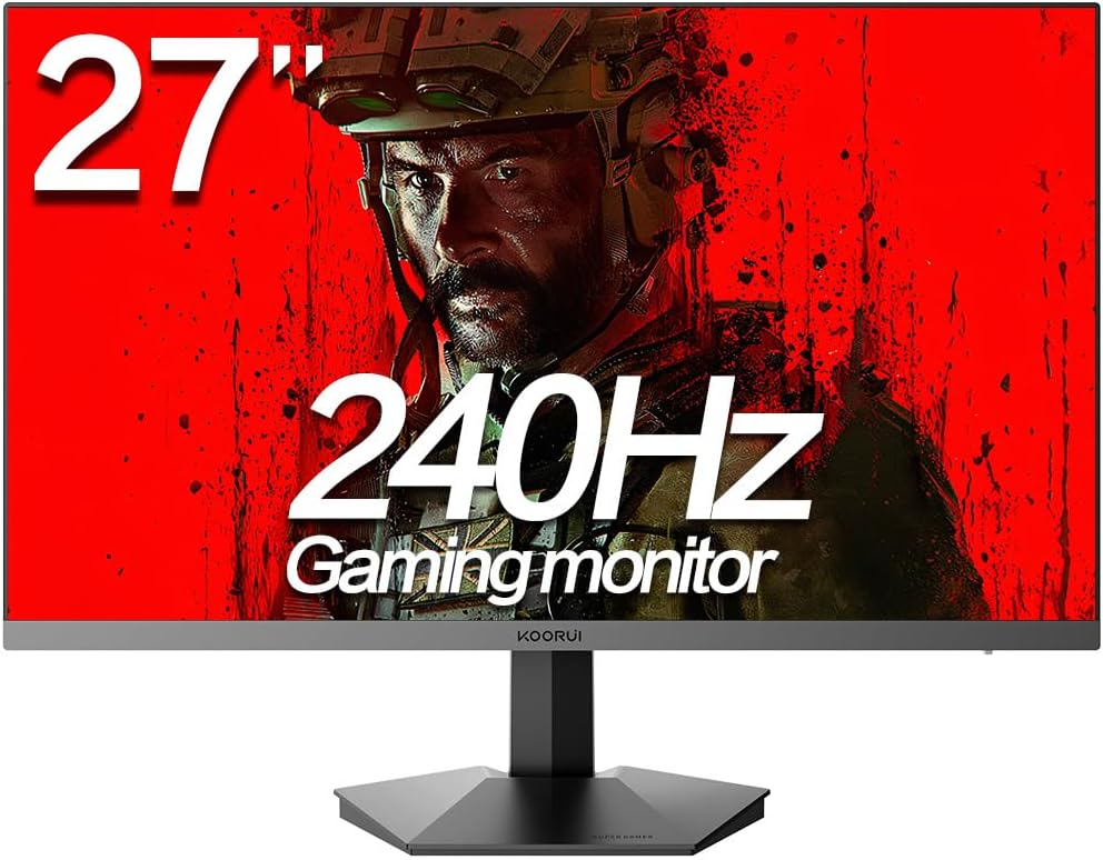KOORUI 27 Inch 240HZ(support 144Hz) Gaming Monitor 169 1ms VA Panel