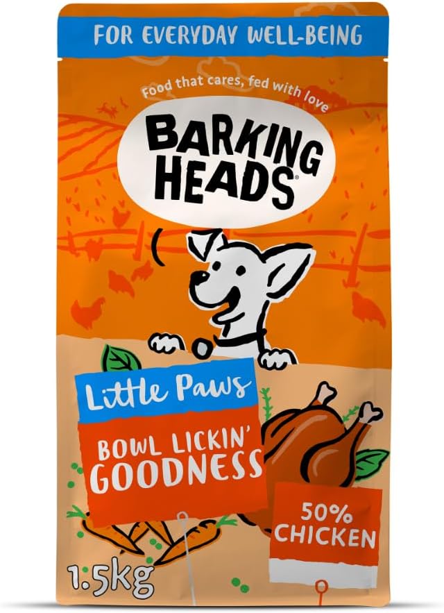 Barking Heads Complete Dry Adult Dog Food 1.5kg, Chicken, For Small Breeds