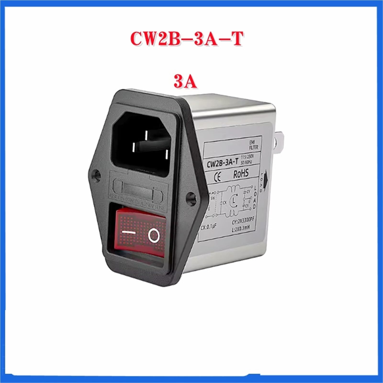 Steckdosen-Netzfilter CW2B-3/6/10A-T Steckdosen-Spülung mit doppeltem Sicherheitsschalter mit Lampeninterferenz CW2B-10A-T(CW2B-3A-T)