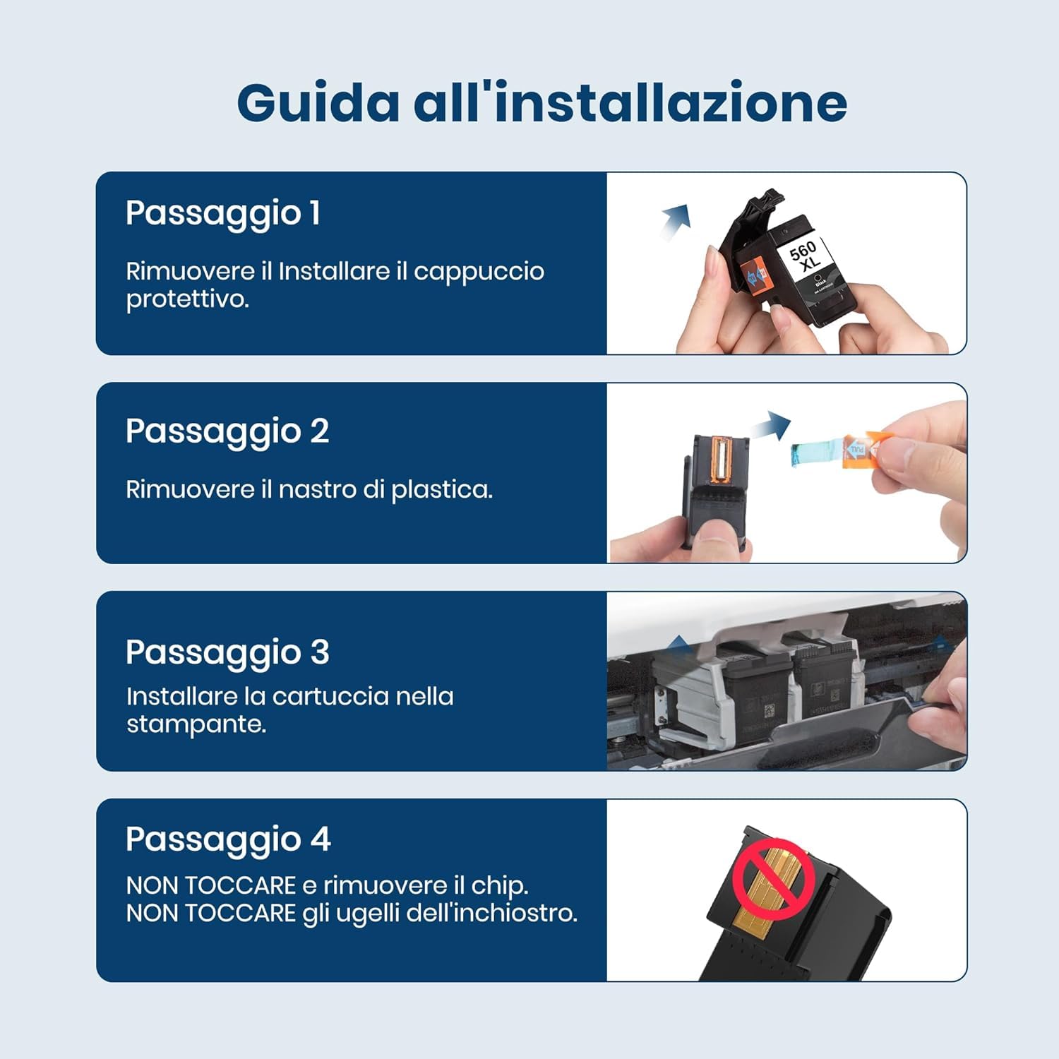 PG-560XL CL-561XL 560 XL 561 XL Cartucce Sostituzione per Canon 560 561 XL Nero e Colore per Canon Pixma TS7450i TS7450a TS7450 TS5350i TS5350 TS5351i TS5351 TS5352 TS7451 (1 Nero, 1 Colore)