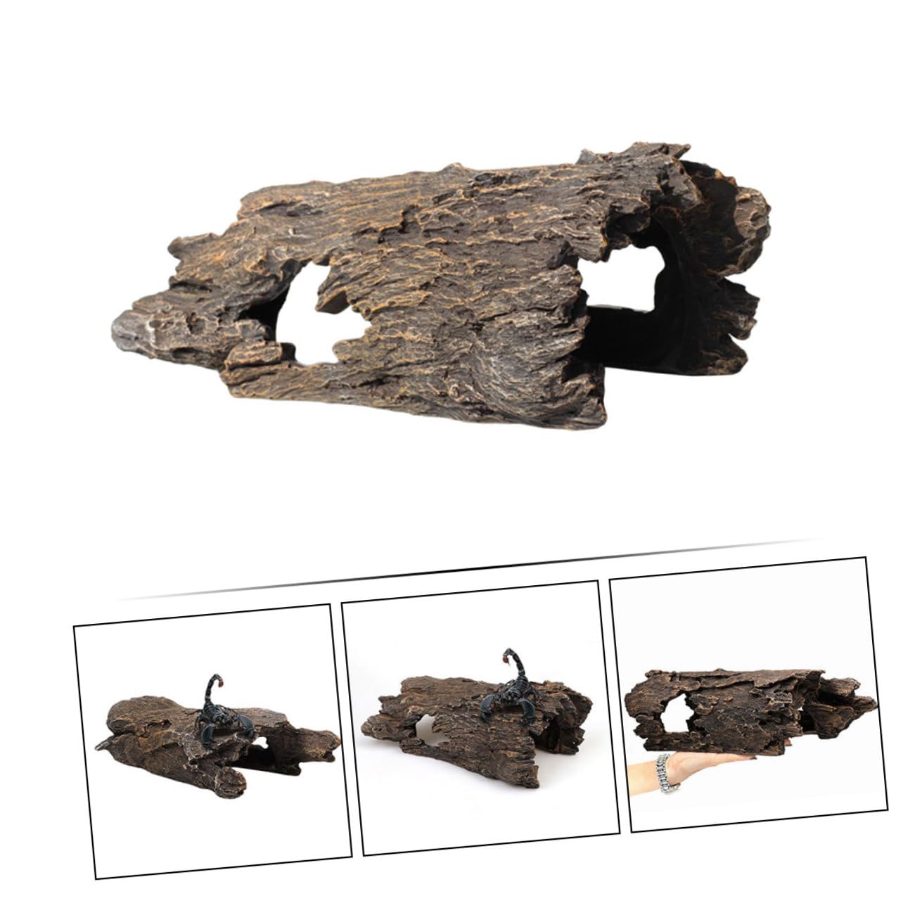 TOYANDONA Decoración De Koi De Árbol Simulado Resina Tocón De Árbol para Acuario Decoración De Paisaje De Acuario para Ocultar y Jugar Peces Añade Un Toque Natural Pecera
