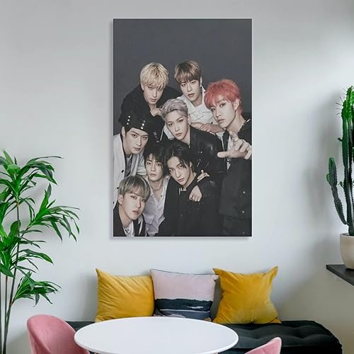 Miniatura 6 de Póster SKZ para niños callejeros, póster de arte en lienzo Kpop y arte de pared, impresión moderna para dormitorio familiar, obras de arte de arte