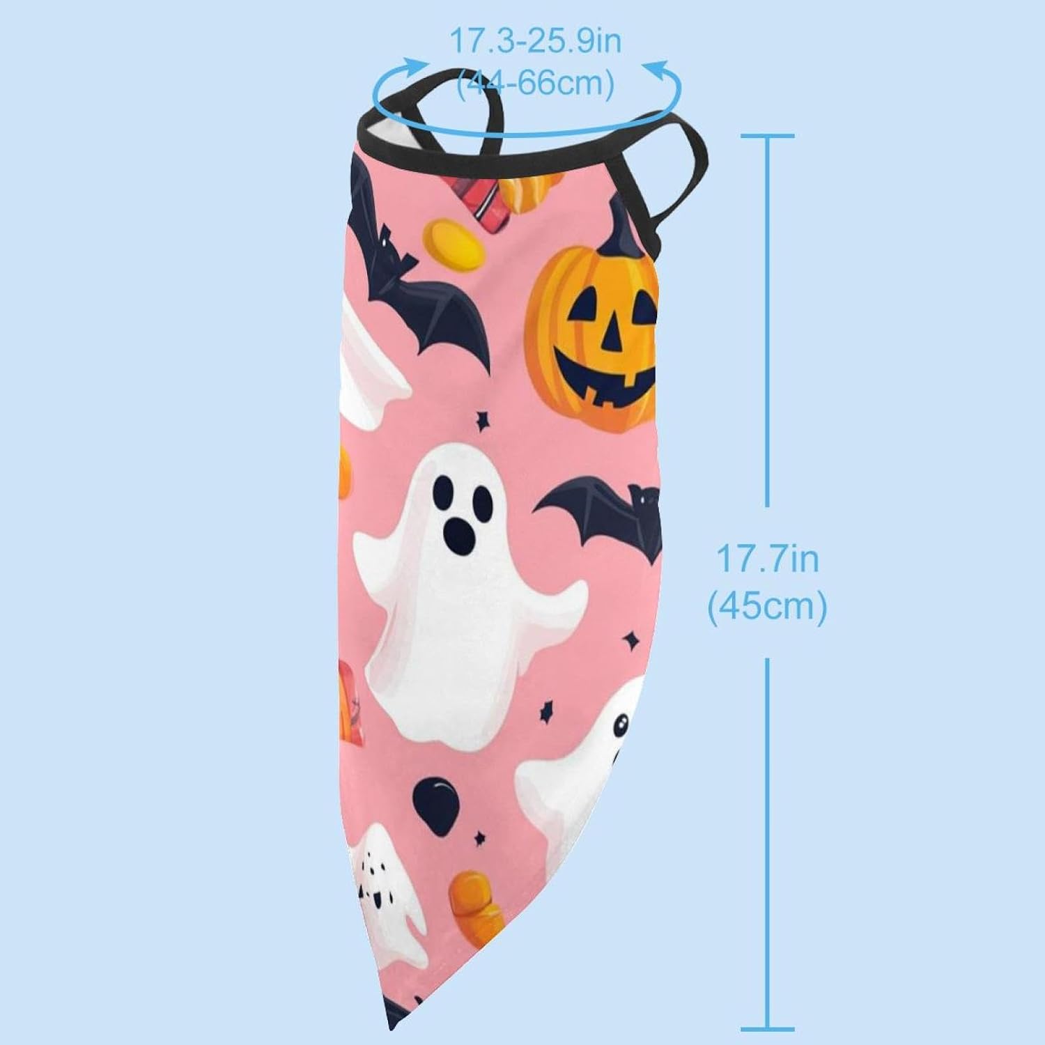 4 Pieces Halloween Bats Candies Pumpkins Neck Gaiter Bandana Face Mask, Sun Cooling Scarf Gator Cover Head for Men Women