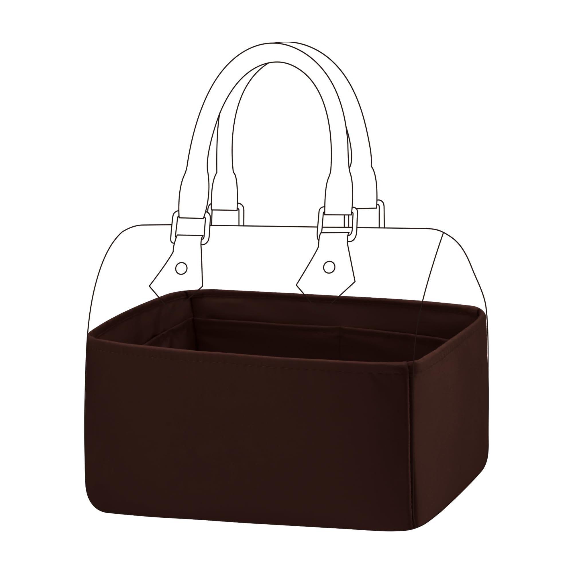 DGAZ Satin Innenfutter für Speedy 30, Taschen Einlage, Global Brown