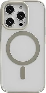 جراب شفاف متوافق مع ايفون 16 برو من نيكست ستور- يدعم الشحن المغناطيسي - رفيع للغاية ومقاوم للصدمات ولا يصفر - إطار بولي كربونات + بولي يوريثين حراري - حماية مثالية. (تيتانيوم)