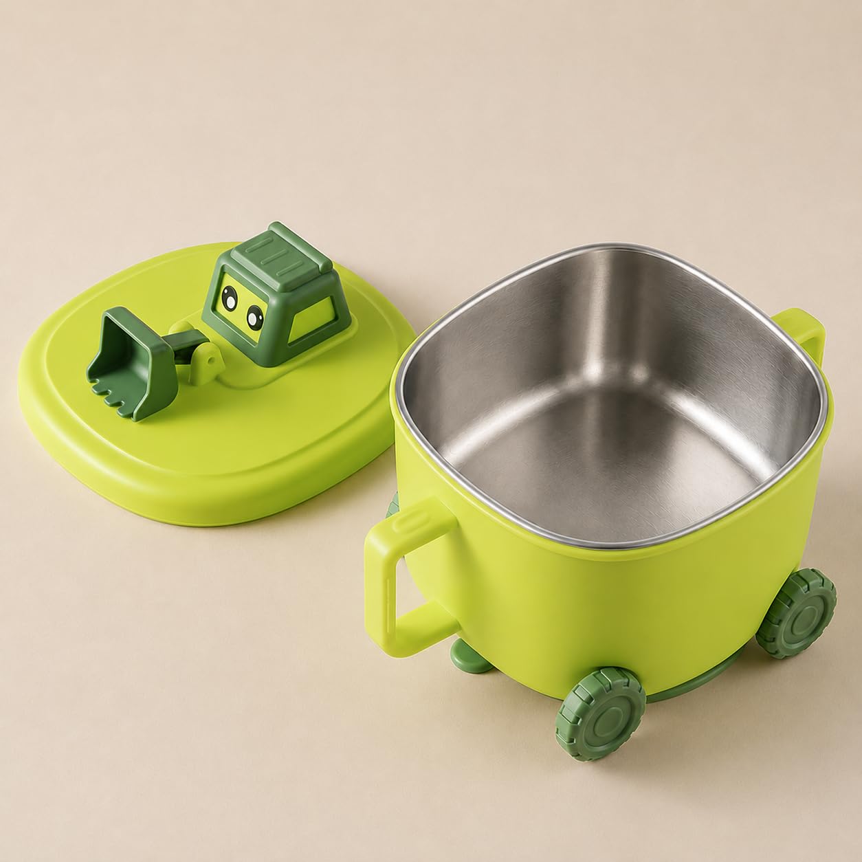 TINSY Kids Feeding Bowl | Toddler Food Serving Bowl for Snacks Cereals Fruits Rice and Meals | Reusable Feeding Bowl for Babies and Young Children | Green-image-25
