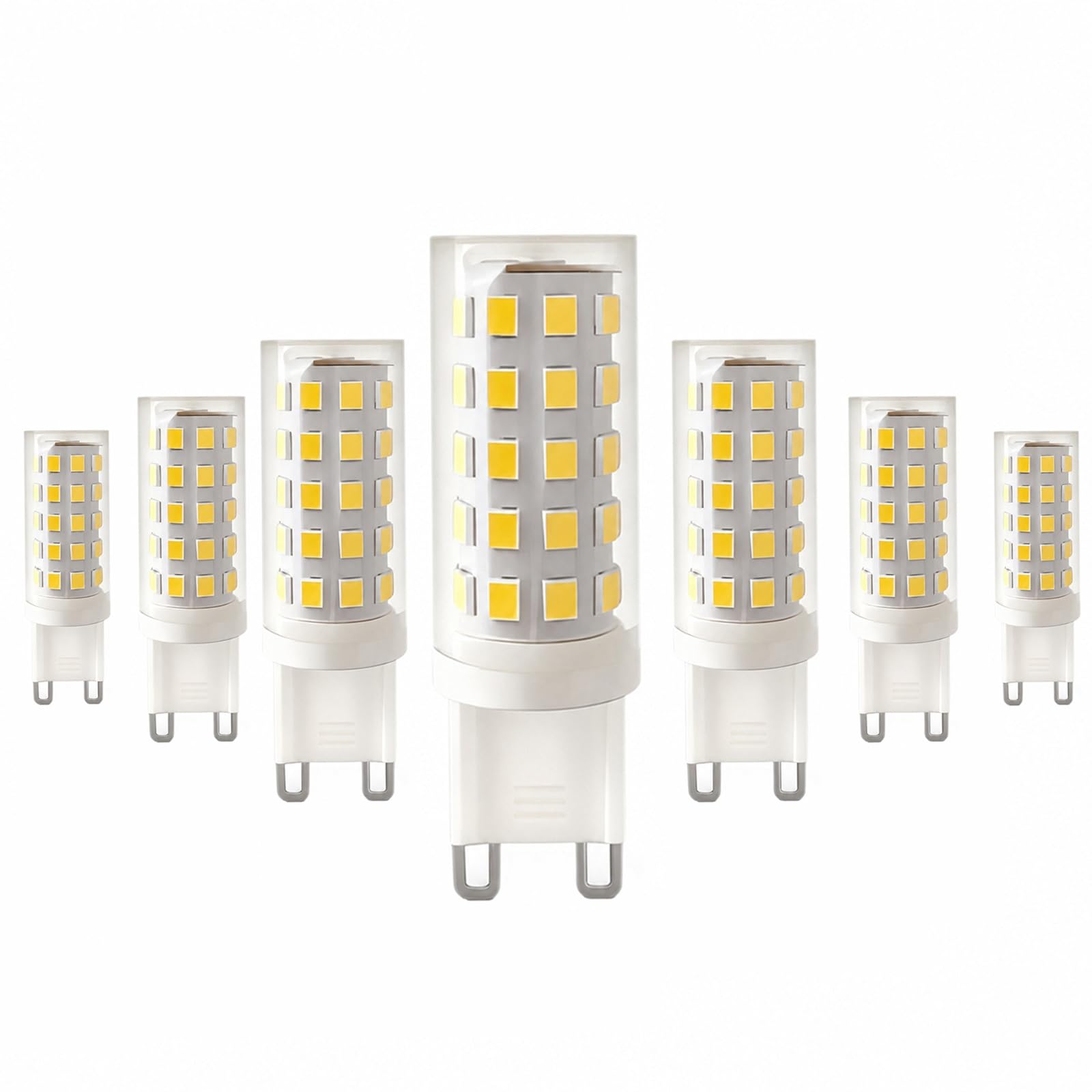 Lampadina LED a Mais G9 6W Equivalente 48W Luce Calda 3000K Anti-Sfarfallio CRI>80 Risparmio Brillante Camera Soggiorno Cucina Corridoio Non Dimmerabile Pacco da 7
