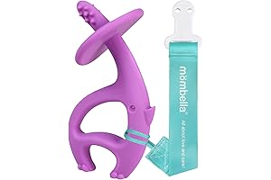 Mombella Elephant Teether with Clip for Improved Orthodontic Health