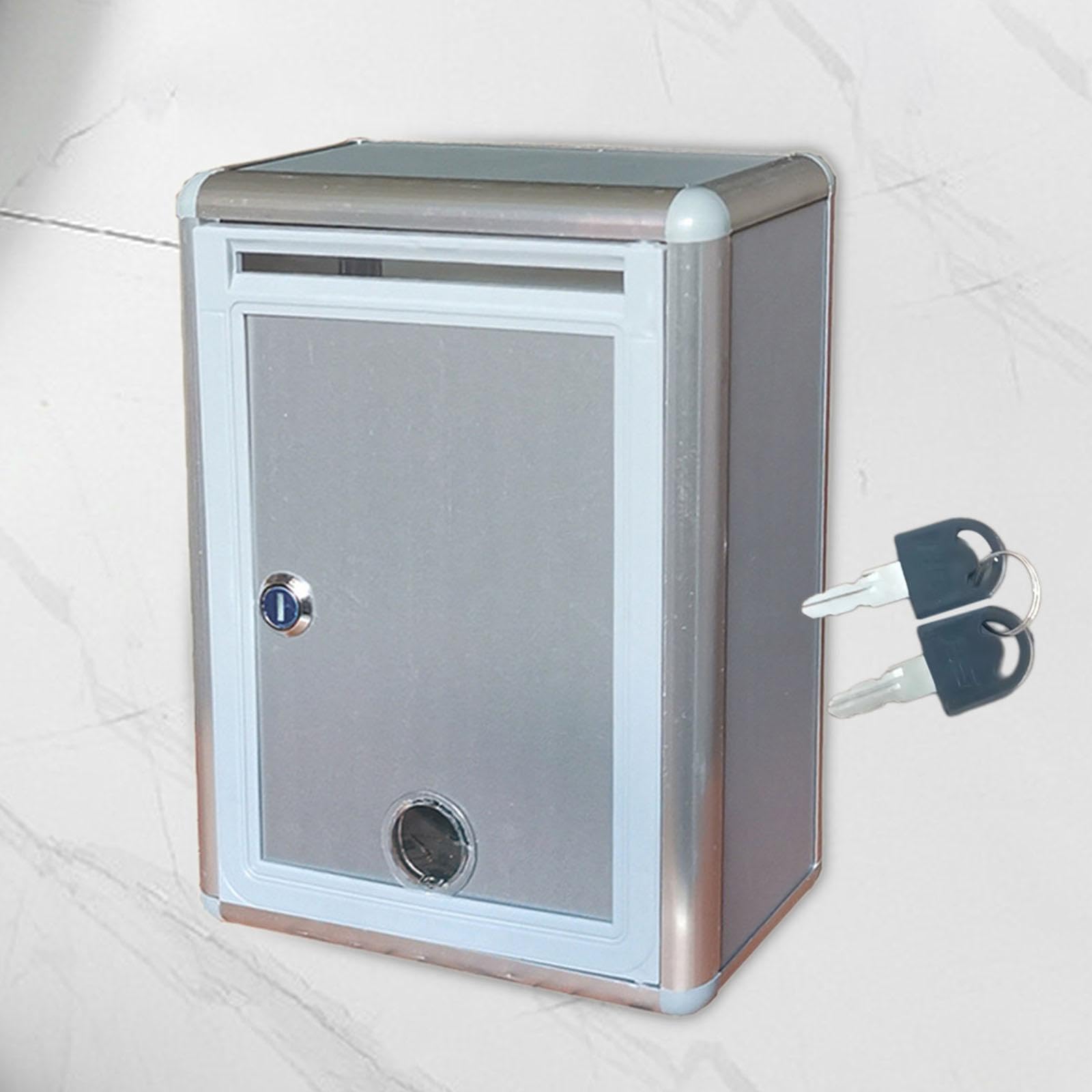 Buzón de Sugerencias Caja de Recolección Ballot Box con Y Llaves en Aluminio Resistente Apto para Oficinas Negocios Instituciones Educativas, pequeño