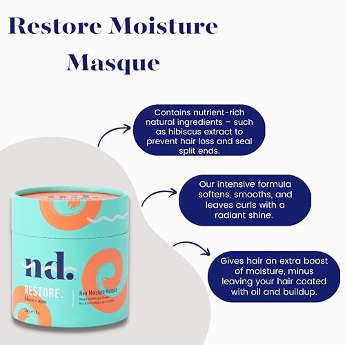 Miniatura 2 de Máscara de humedad restauradora, para acondicionar profundamente el cabello seco, dañado o teñido | Hidrata el cabello liso, ondulado y rizado |